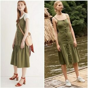 Madewell Bayview Tiered Midi Dress, Size 8